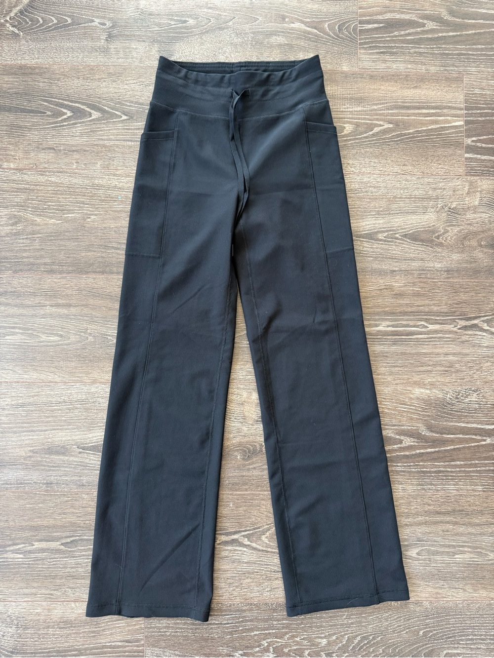32 Degrees Cool Black Wide-Leg Pull-On Pants with Drawstring
